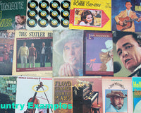 Sample of types of 1960-80s country box option.  These are just examples, not the exact records that you would receive.