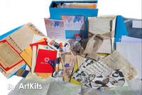 Ultimate Junk Journal Art Kit - EVERYTHING you need to get started! Large3 ring binder & plastic snap pouch included! SKU DV0922