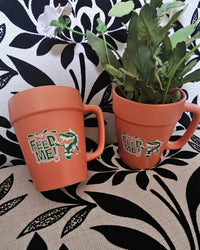Little Shop of Horrors inspired Mug - Don't Feed The Plants Terra Cotta Pot