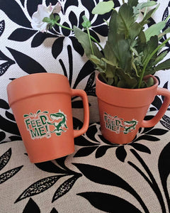 Little Shop of Horrors inspired Mug - Don't Feed The Plants Terra Cotta Pot