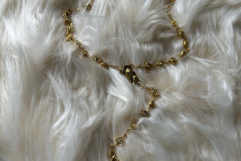 Gold Roses Rosary