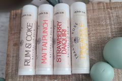 Happy Hour Natural Flavored Lip Balm Gift Set – 4 Cocktail-Inspired Lip Balms
