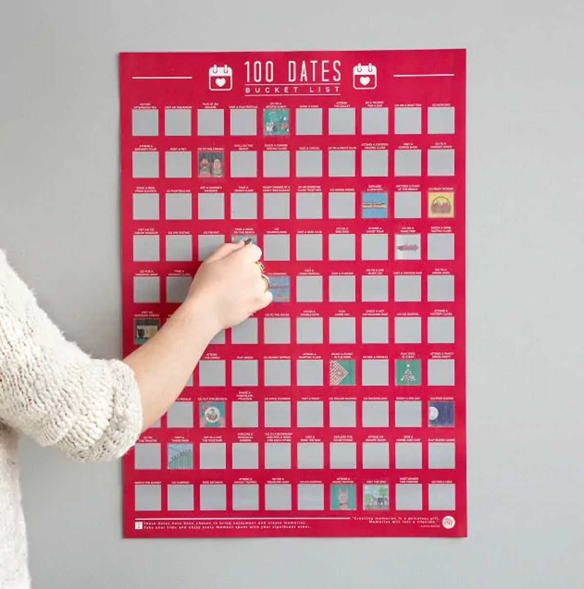 100 Dates Scratch Off Poster