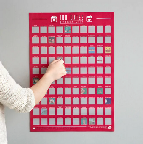 100 Dates Scratch Off Poster