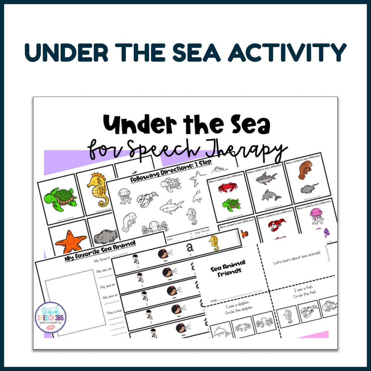 Under the Sea | Speech Therapy Material 🐳 🐟 🪸🐠