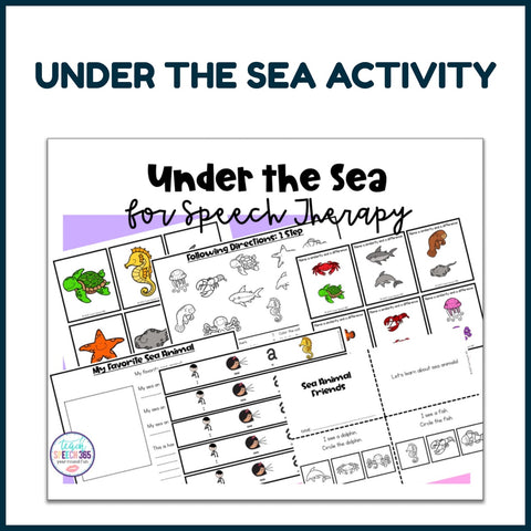 Under the Sea | Speech Therapy Material 🐳 🐟 🪸🐠