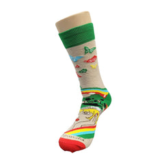 A Book Lovers Dream Sock with Butterflies from the Sock Panda (Women Sized)