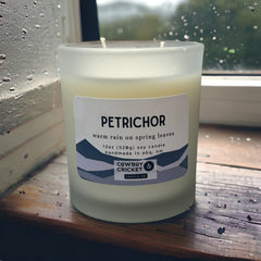 Petrichor Soy Candles and Melts - Warm Rain on Spring Leaves