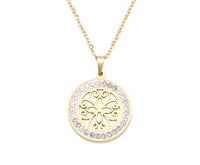 MANDALA Crystal Stainless Steel Necklace
