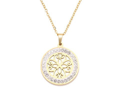 MANDALA Crystal Stainless Steel Necklace