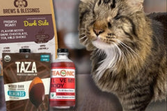 Brews & Blessings Box – Coffee, Tea & Cat Subscription Box That Helps Cats