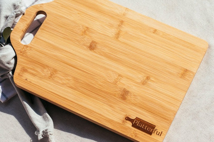 Platterful Handcrafted Wooden Bamboo Charcuterie Board (10x15")