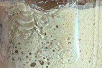 Active bubbly sourdough starter. You will receive 10g of Dough Dirt with a recipe card providing instructions on how to reactive. 