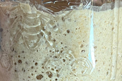 Active bubbly sourdough starter. You will receive 10g of Dough Dirt with a recipe card providing instructions on how to reactive. 