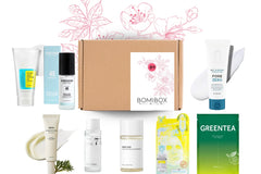 Bomibox Korean Beauty Box -   Past Box containing a mixture of Korean skincare, beauty and hair products.