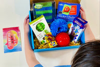 Large Pin Print, Lollipopter Fidget, How Am I Feeling Conversation Cards, Bubbler, Tangle Toys, Spiky Large Ball, Fuzzy Textured Bracelet