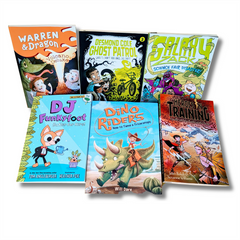 Young Reader Starter Pack For Ages 3-12 year old - Lot of 10 Books personalized by age/grade for boys and girls