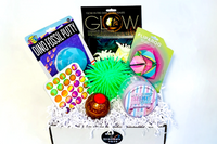 November Fidget Box
• Glow dinos
• Fliparoo
• Puffer ball
• LED ball
• Cotton candy slime
• White bubble pop
• Dino Fossil Putty