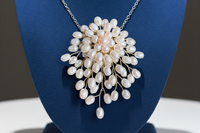 A pearl is a living jewelry. Handcrafted freshwater pearl brooch pendant. The 2025 trend for unique style. Say yes to one of a kind.