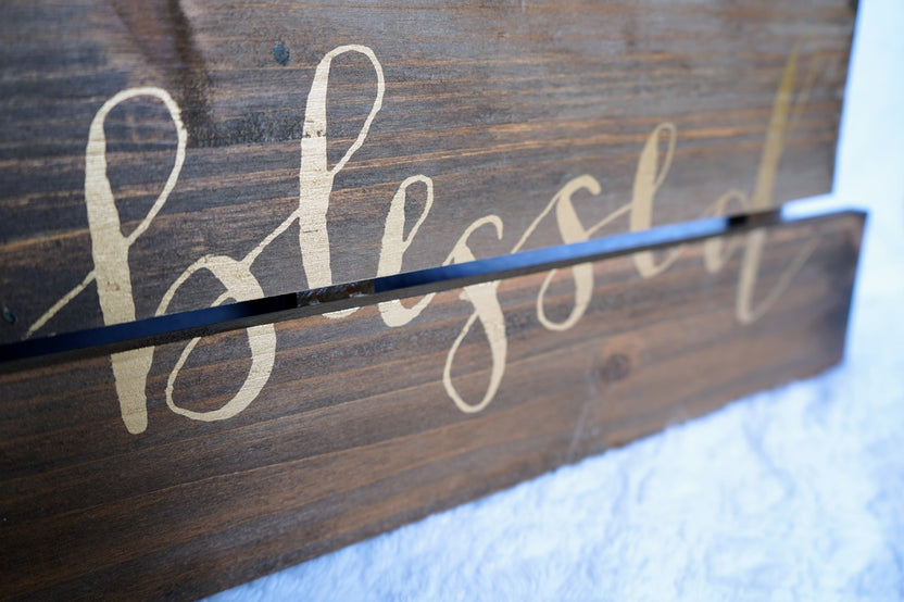 "Blessed" Wall sign