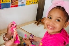 Kinetic sand
Hands on play
Mermaid fun
learn and grow
skill builders 
learn about letters and numbers
sensory box 