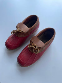 Eddie Bauer Duck Moc, Red (Size 6 W)