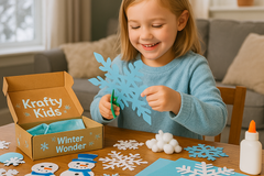 Winter wonderland craft box for kids. Snow flakes, snowmen,  polar bears, penguins, and. So much more. 