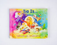 Front cover of 'the Tía...' Is book featuring a warm, colorful illustration of Tía that introduces her gentle world and the spirit.