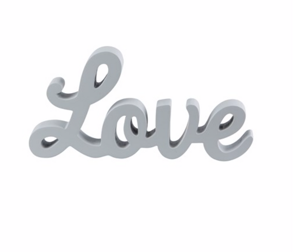 Grey LOVE Standing Letters