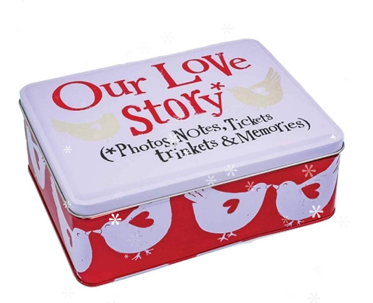 "Our Love Story" Keepsake Tin