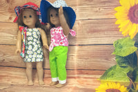 Doll outfit with accessories; hats, bags, backpacks, head bands, cover-ups, & more... (will fit AG, OG, Journey & more 18" dolls)
