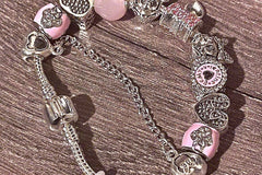 Super Cute Classic Pink Mini Mouse Charm Bracelet