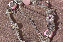 Super Cute Classic Pink Mini Mouse Charm Bracelet
