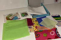 Lots of colourful fabric to make the slow stitching kit with. This is to make a fairy with the kit plus embellishments.