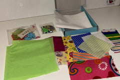 Lots of colourful fabric to make the slow stitching kit with. This is to make a fairy with the kit plus embellishments.