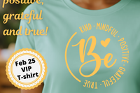 We are all about happy and positive vibes!  
Our T-shirt of the month club has a different theme each month, but always about happy things! 