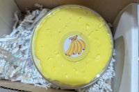 banana clay super stretchy scented yellow slime with yellow foam balls. squishy toy, mystery blind box