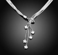 LOVE 925 Sterling Silver Lariat Layered Necklace