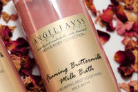 Foaming Buttermilk milk bath that rejuvenates your wellbeing.  Epsom salt provides therapeutic properties.