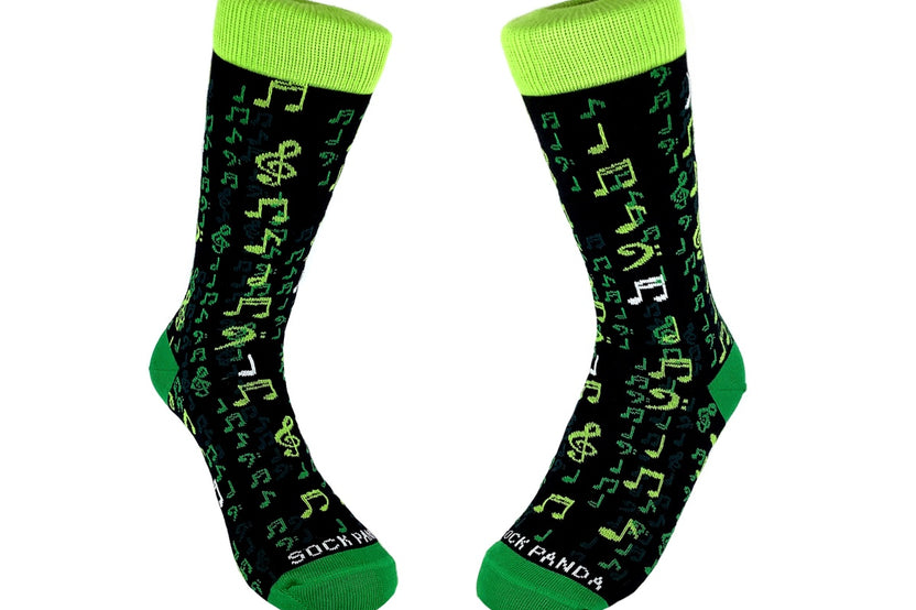 Music Note Matrix Socks from the Sock Panda (Tween Sized)