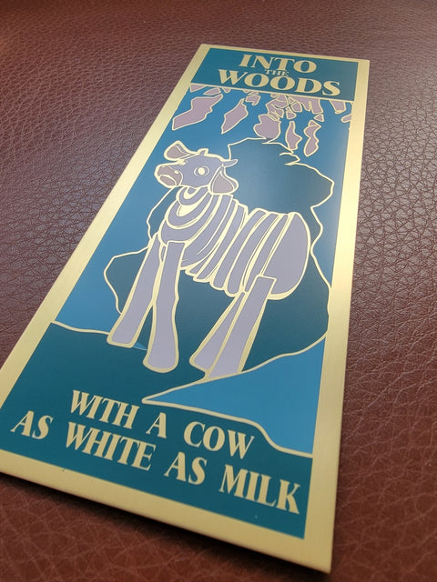 Into the Woods inspired Milky White Metal Bookmark