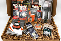 OCTOBER SURVIVAL BOX (GEAR ONLY)
FISHING & FIRE STARTING SURVIVAL GEAR
UST KLIPP Lighter, KA BAR Backpack Kaster, SOUTHBEND and more.......