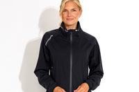 Inside The Leather & Cratejoy: Women's waterproof pullover in blue hues. The perfect top layer for those chilly rounds. 