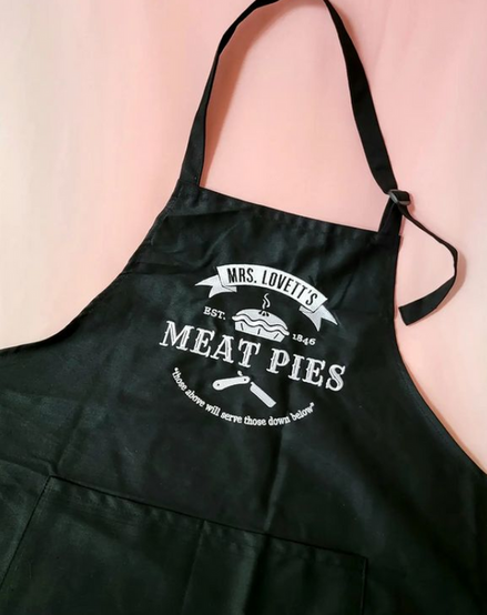 Stephen Sondheim Sweeney Todd inspired Embroidered Apron