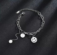 SMILEY Layered Stainless Steel Bracelet