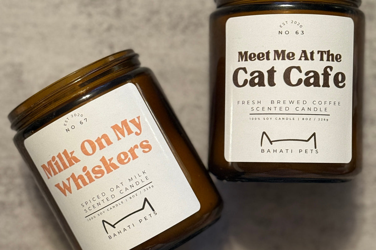 Fun Cat and Dog Candle Subscription Box - Bahati Pets Candle Of The Month For Pet Lovers