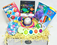 Fidget Box 
• Scratch ArtCards
• Stretch Gorilla
• Sensory Squish Jellies
• Wikki Stix
• Stress Ball
• Pop it notepad
• Dimple Caterpillar