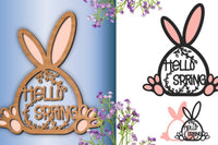 Hello Spring 3D ornament in our DIY Paintable Kit for Spring. Cute ornament once painted and assembled. 