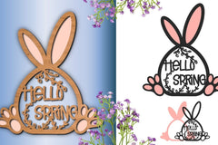 Hello Spring 3D ornament in our DIY Paintable Kit for Spring. Cute ornament once painted and assembled. 