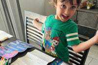 A very happy customer, excited to get his mailbox wonder mail and start working on his solar system activities!  